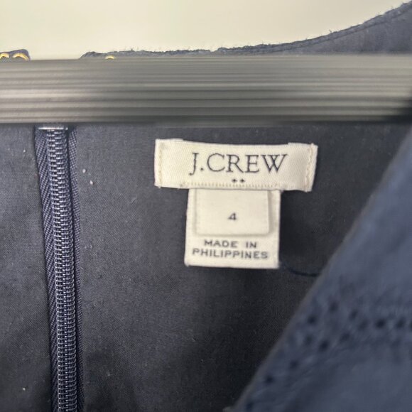 J. Crew Navy Eyelet Dress - Picture 3 of 5
